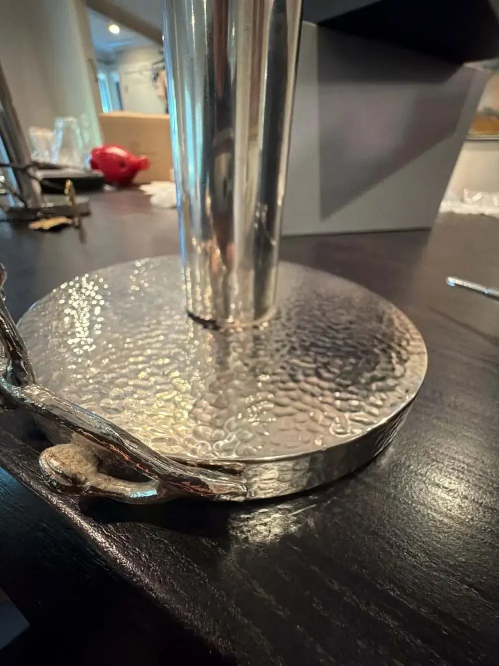 As is Michael Aram white orchid Paper Towel Holder misting flower. Ships in Aram